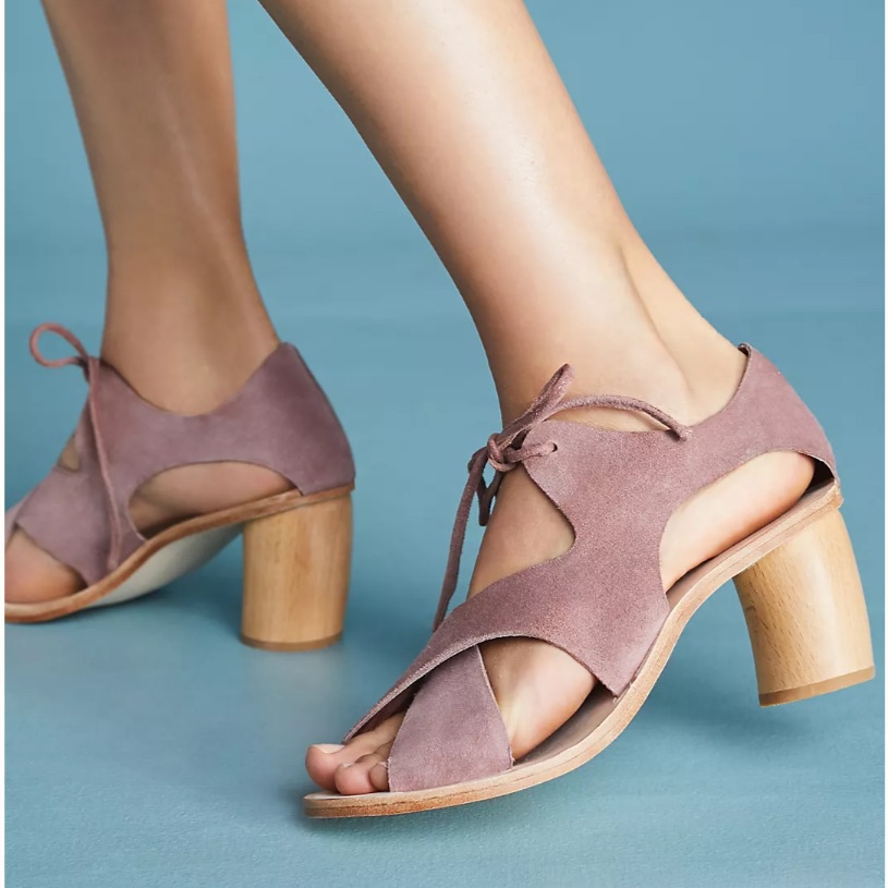 New Jeffrey Campbell Furtado Mauve Suede Sandals Size 10